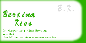 bertina kiss business card